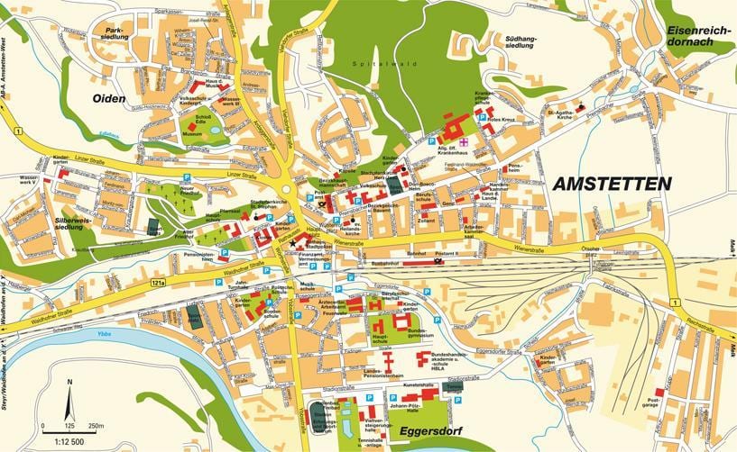 kaart van amstetten oostenryk