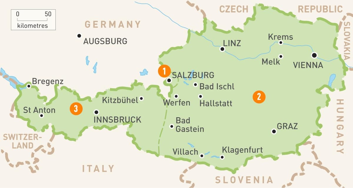 kaart van bregenz, oostenryk