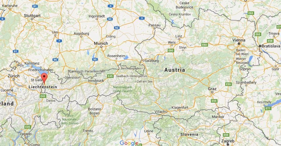 kaart van feldkirch oostenryk