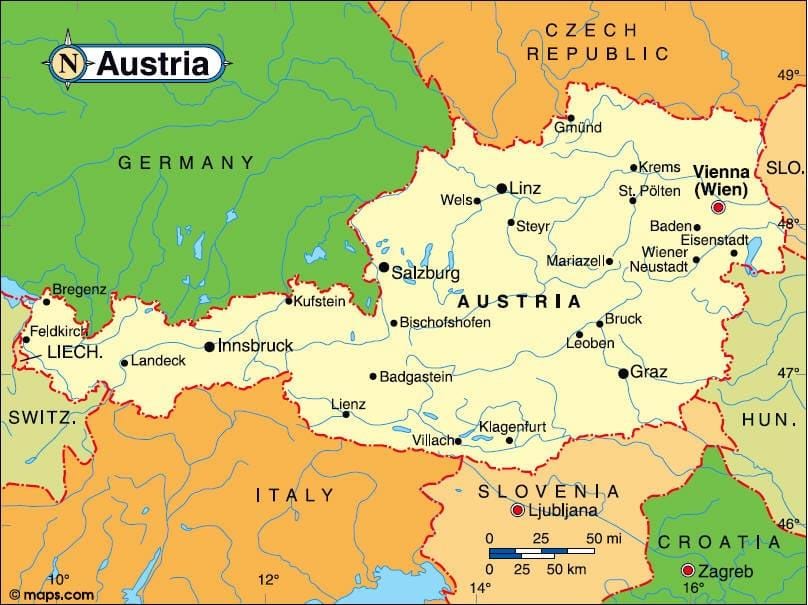 oostenryk innsbruck kaart