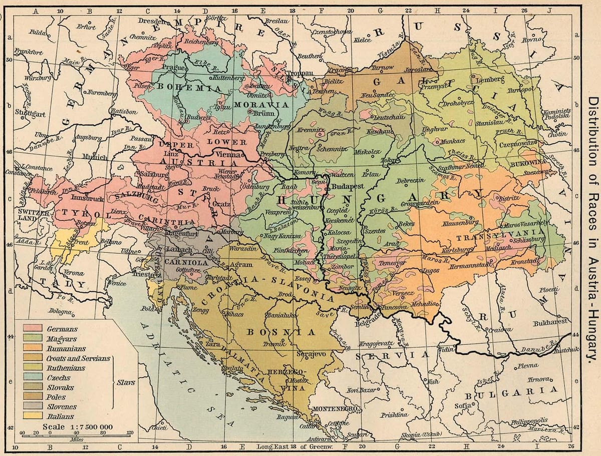 oostenryk hongarye kaart 1900
