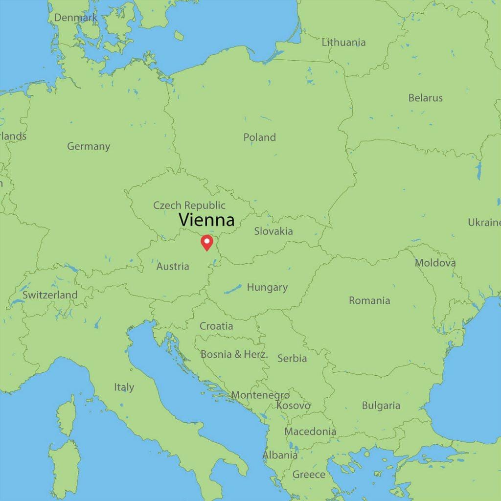 oostenryk land in die wêreld kaart