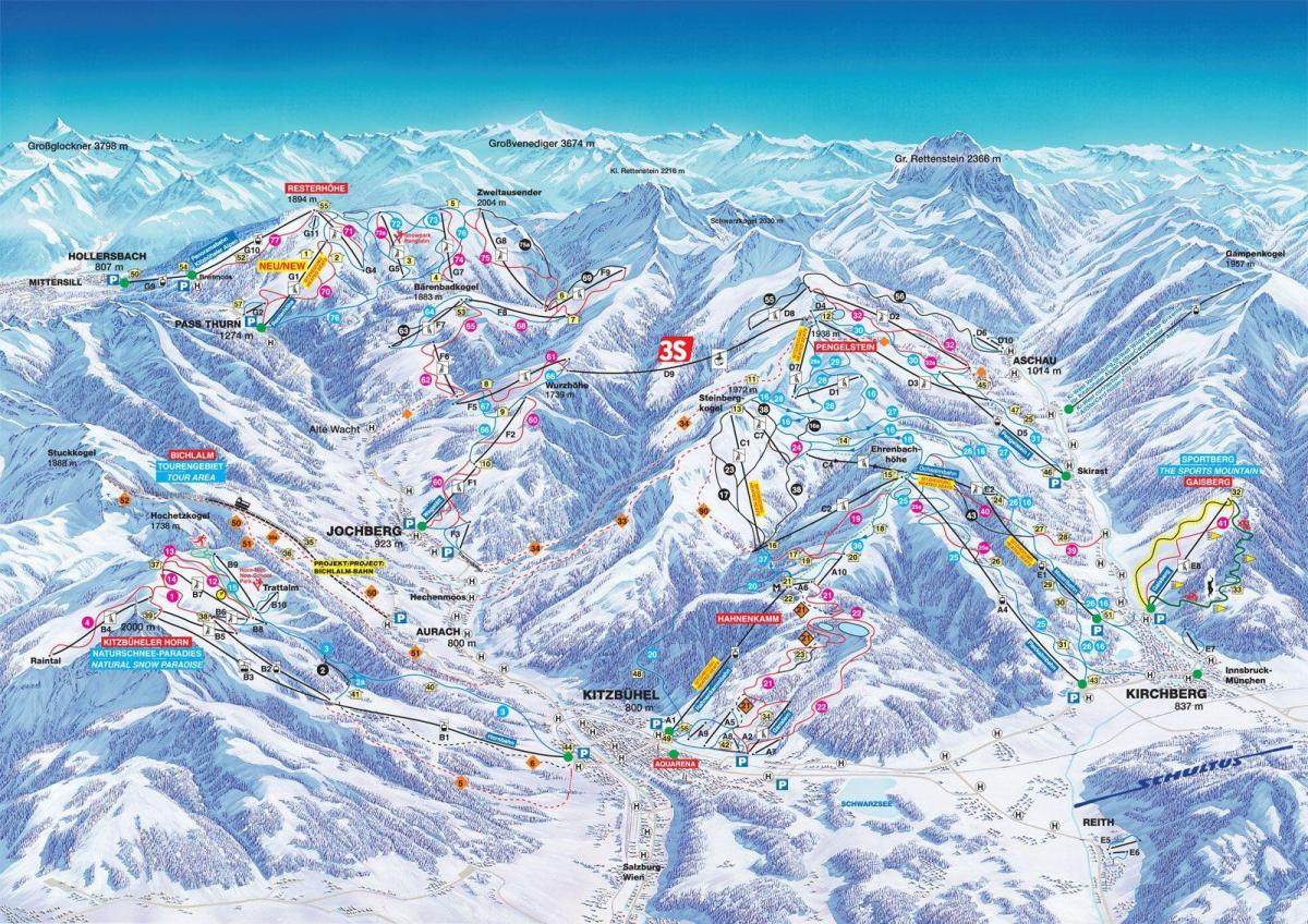 oostenryk ski-map