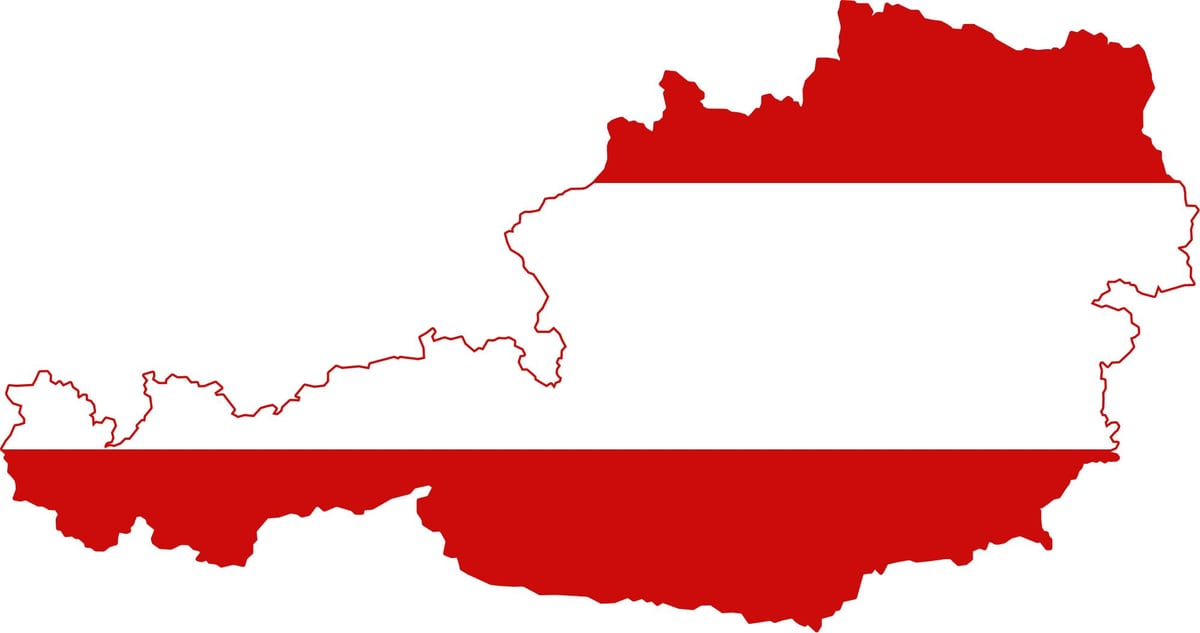 oostenryk kaart vlag