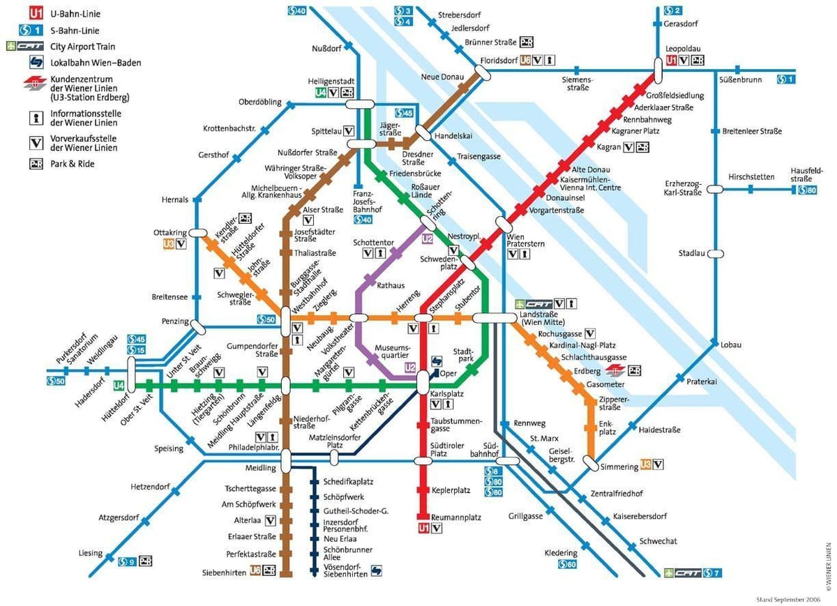 wene oostenryk metro kaart