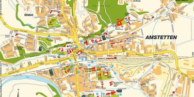 Kaart van amstetten oostenryk