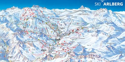 Kaart van die arlberg oostenryk