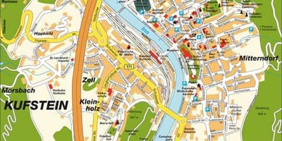 Kaart van kufstein oostenryk