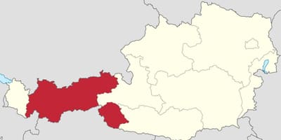 Oostenryk, tirol kaart