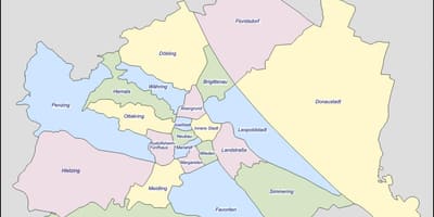Kaart van wene oostenryk-distrik 