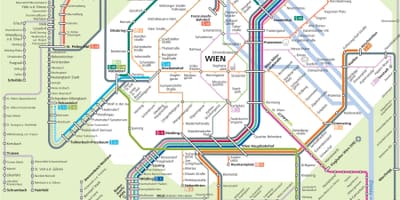 Trein stasies in wene oostenryk kaart